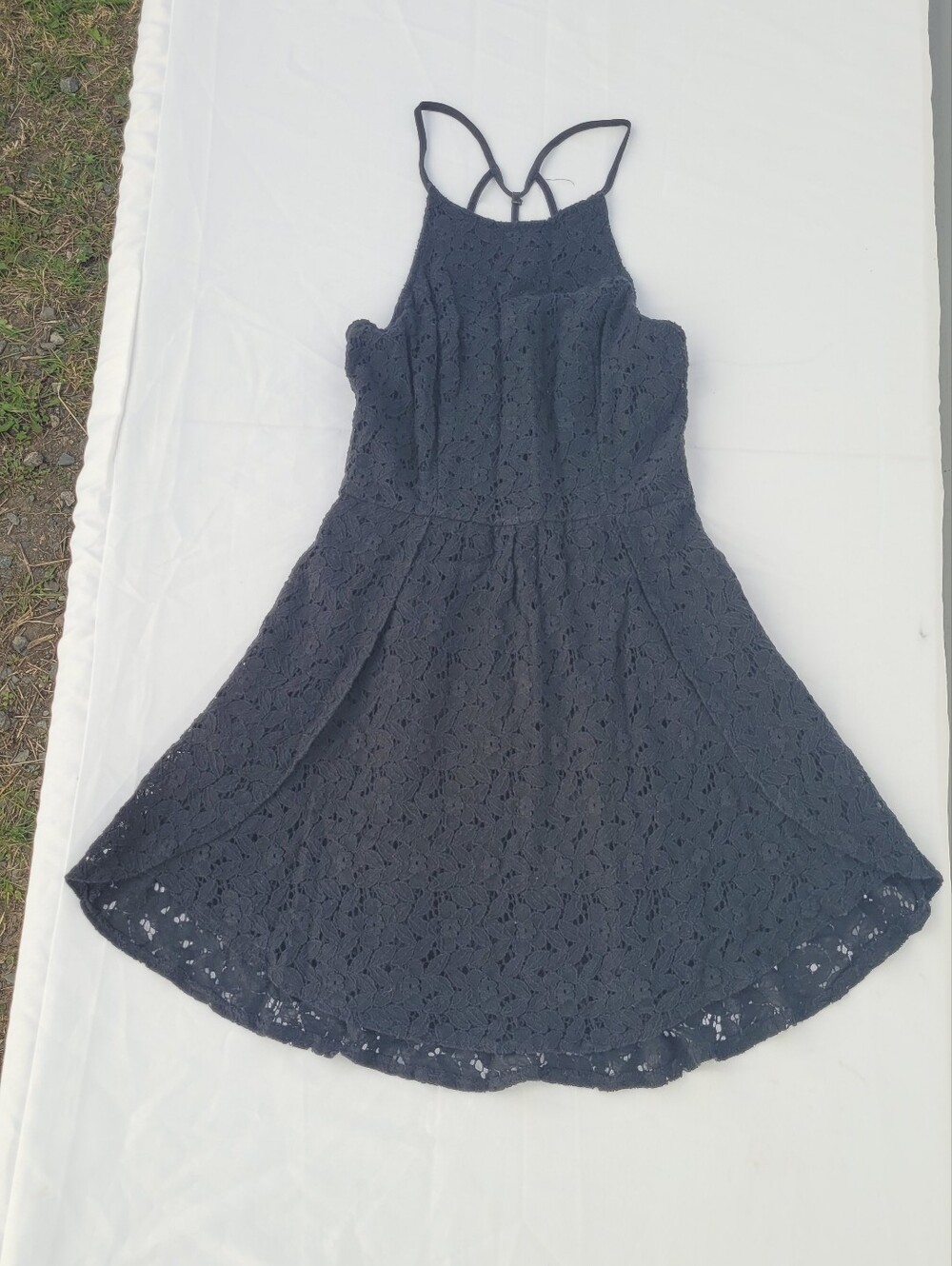 Abercrombie & Fitch Black Lace Halter Dress